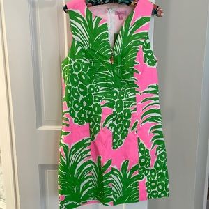 NWT Lilly Pulitzer sleeveless dress green and pink. Size 8.